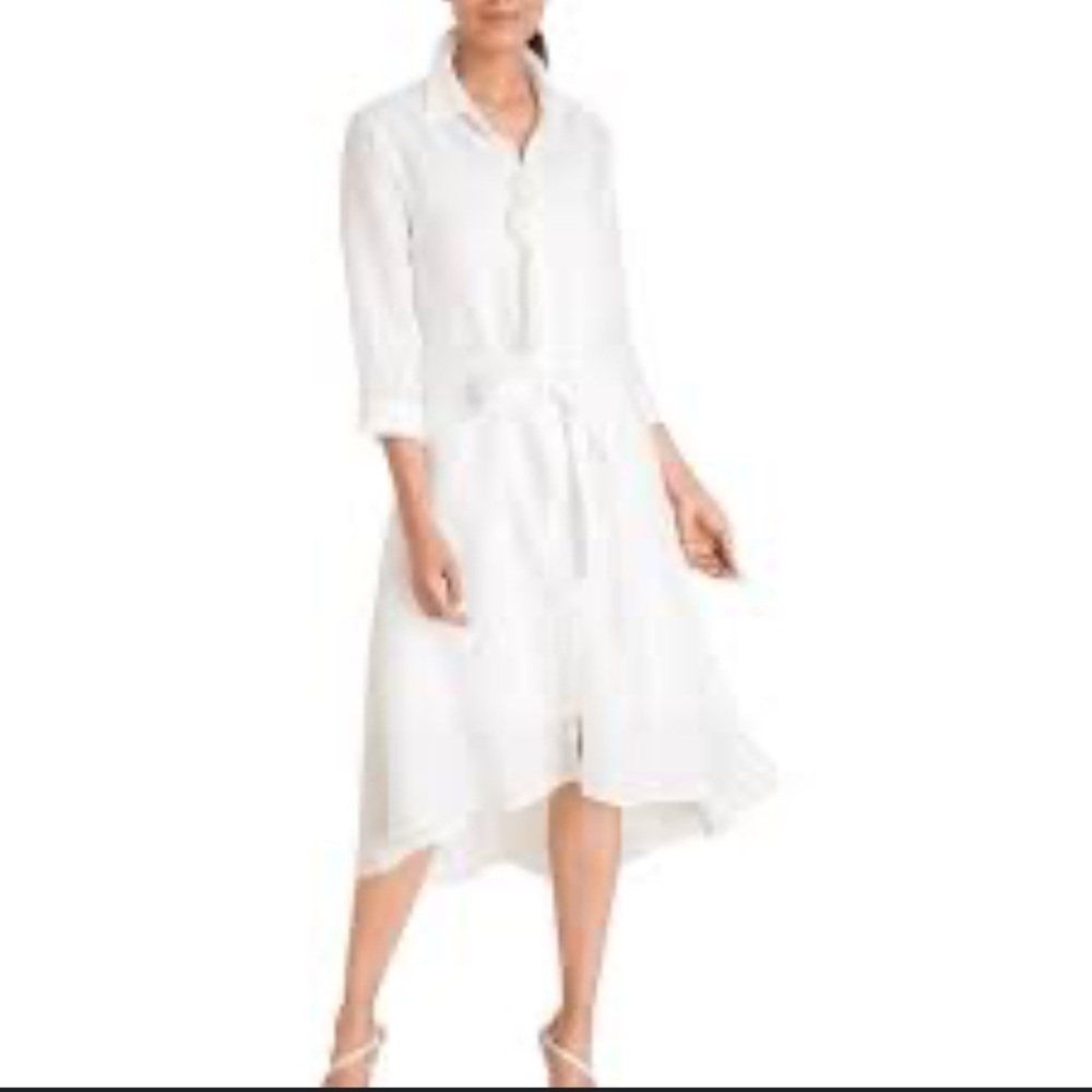 Chico's High Low Hem Button Front Midi
Linen Dress